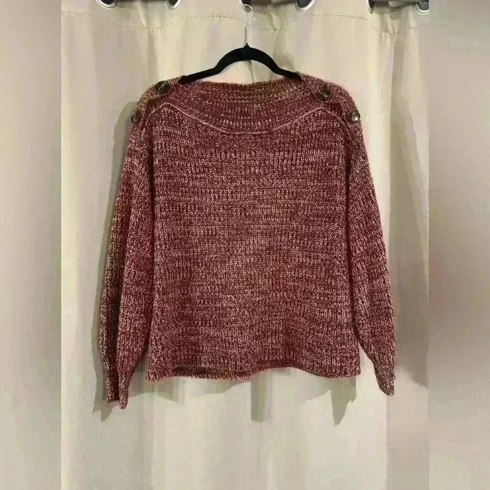 Women’s Burgundy Hem&Thread Sweater